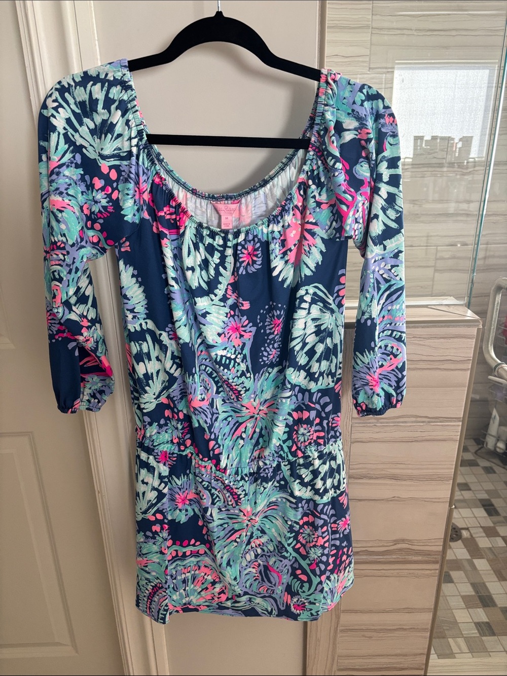 Lilly Pulitzer Blue Floral Scoop-Neck Women's skort dress